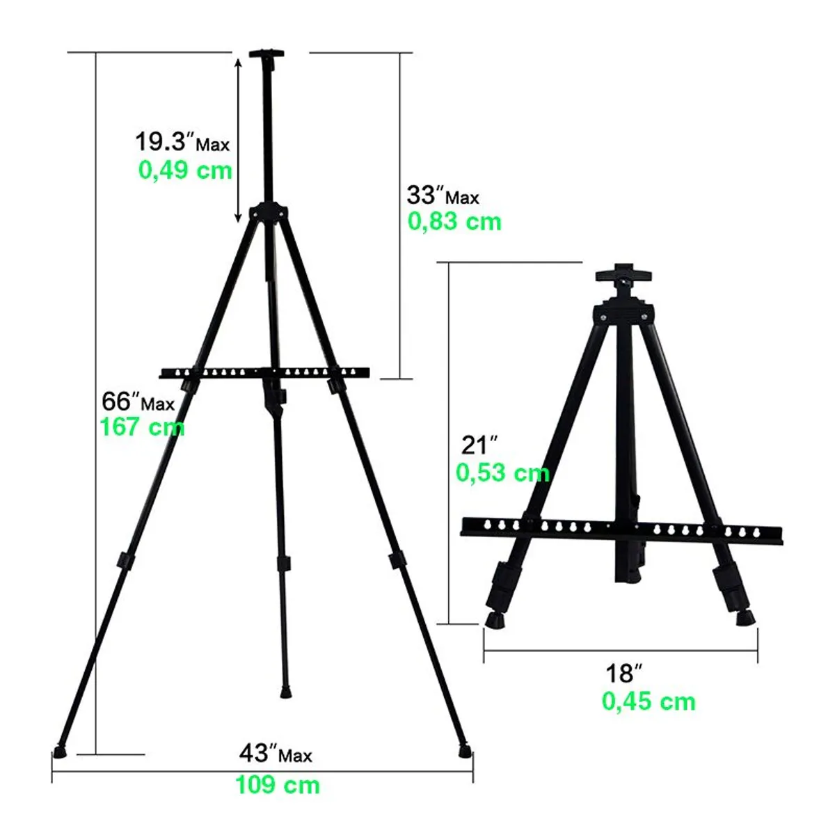 GENERICO - Caballete - Tripode- en Aluminio