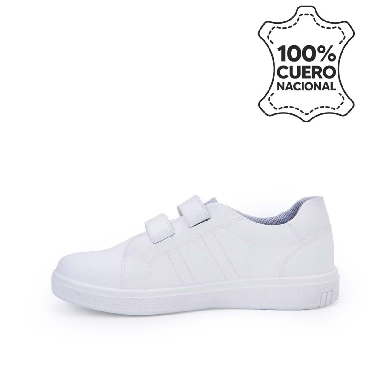 RABBIT - Zapatilla Escolar Unisex Casual ANGEL-078 K Blanco Rabbit Cuero