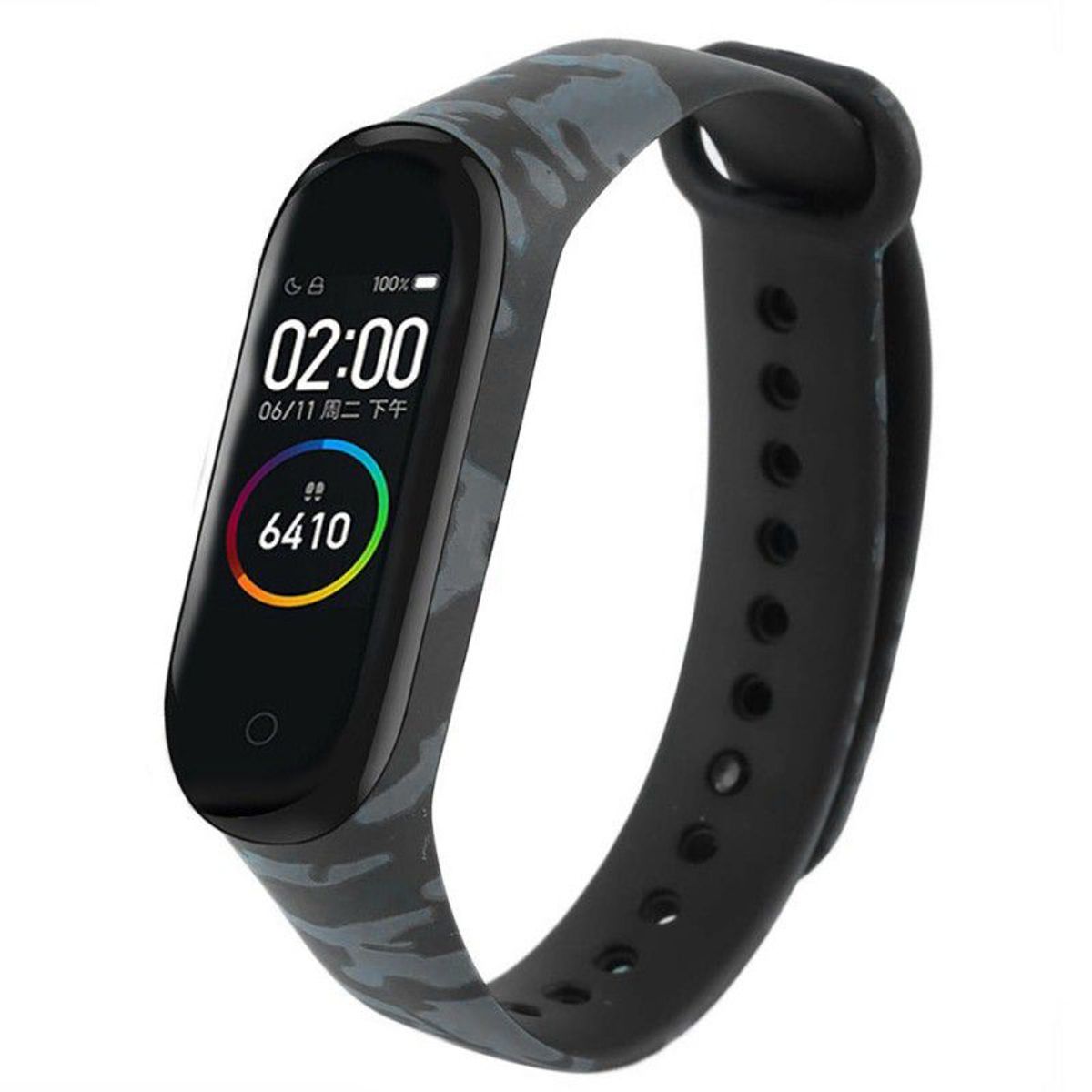 GENERICO - Correa De Silicona Camuflada Para Mi Band 7 - Gris