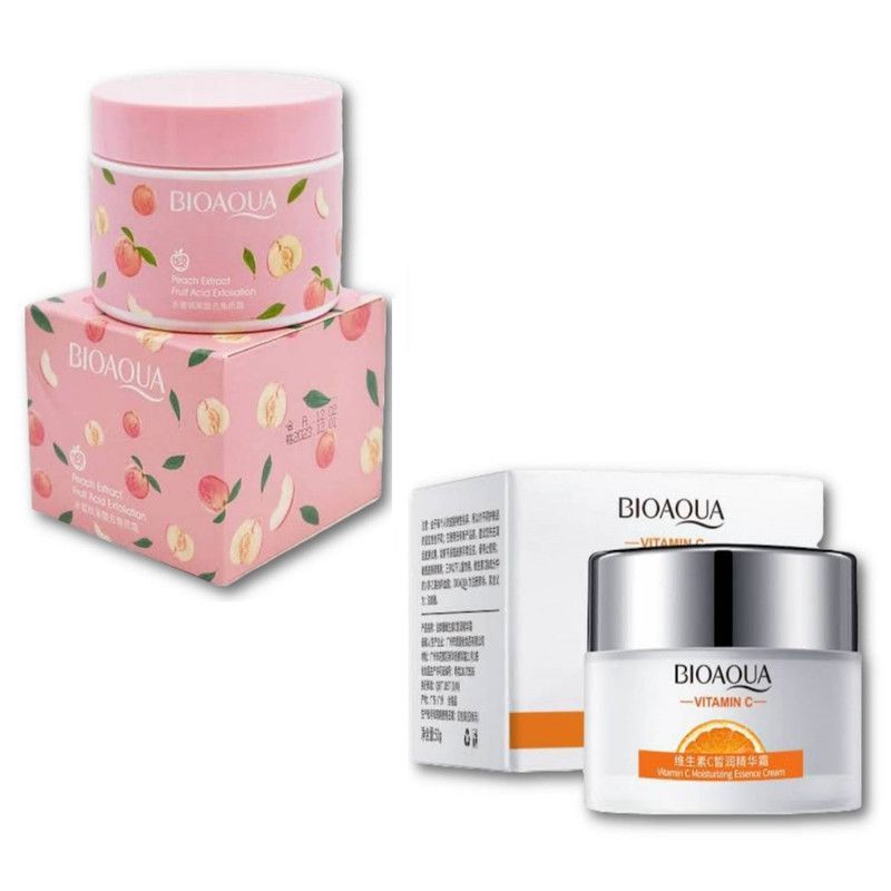 BIOAQUA - PACK CREMA EXFOLIANTE BIOAQUA Y CREMA HIDRATANTE VITAMINA C