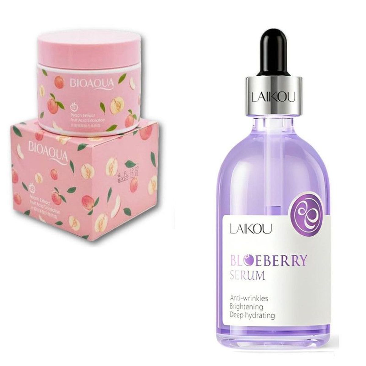 BIOAQUA - PACK CREMA EXFOLIANTE BIOAQUA Y SERUM BLUEBERRY LAIKOU