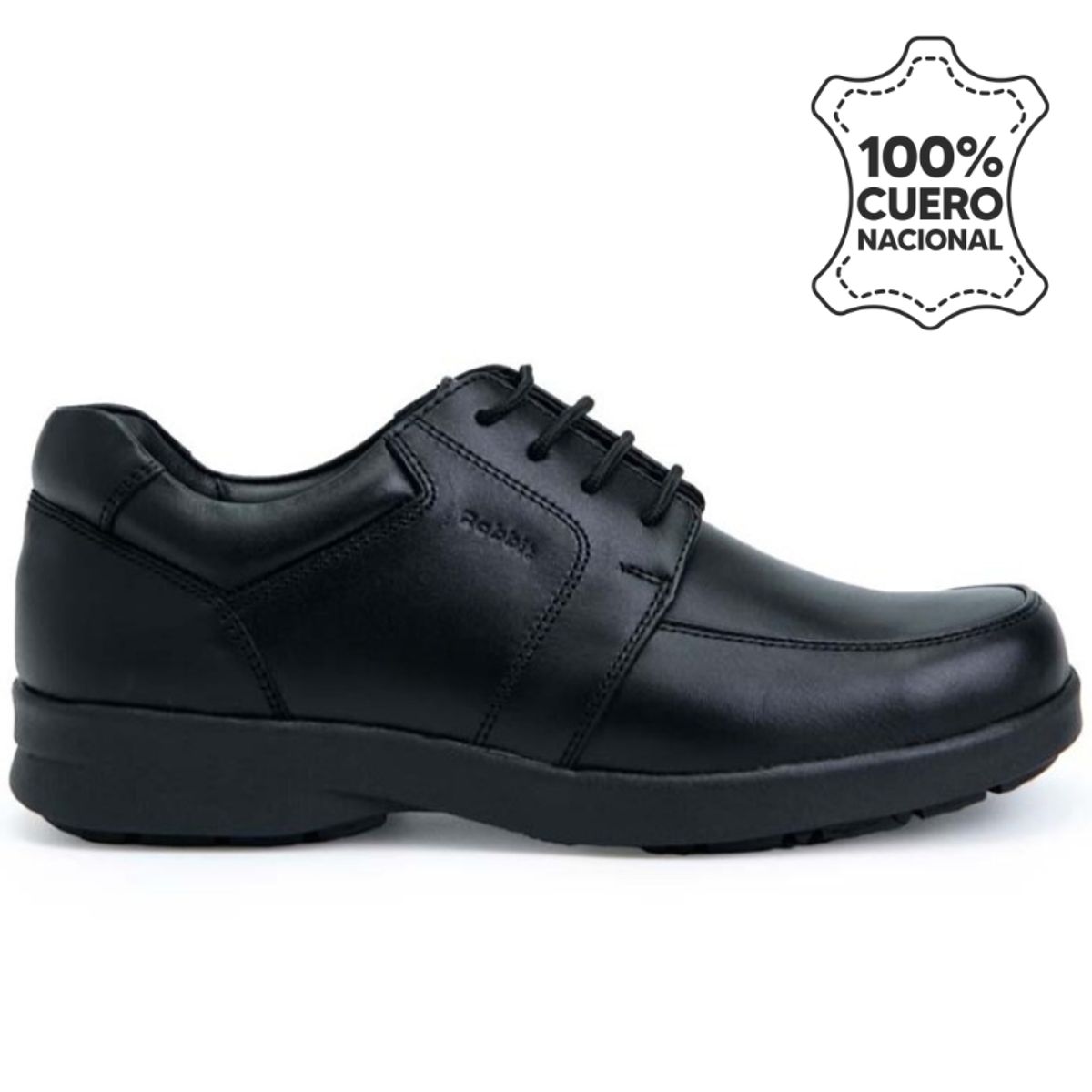 VIALE - Zapato Escolar Casual PEPE-008 K Negro Rabbit Cuero