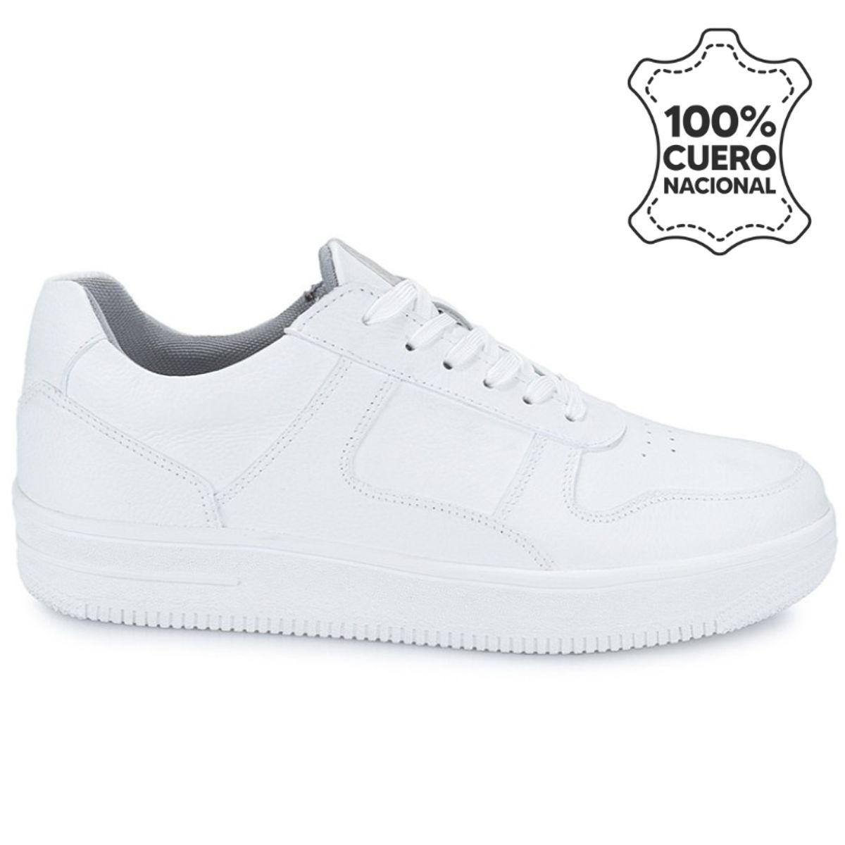 VIALE - Zapatilla Escolar Casual JOSE-020 Blanco Viale Homme Cuero