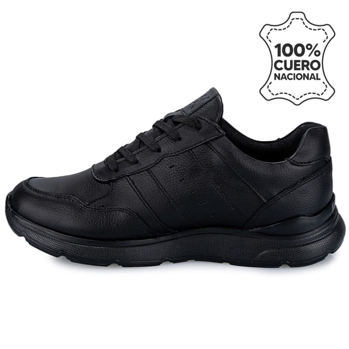 VIALE - Zapatilla Escolar Casual JOSE-017 Negro Viale Homme Cuero