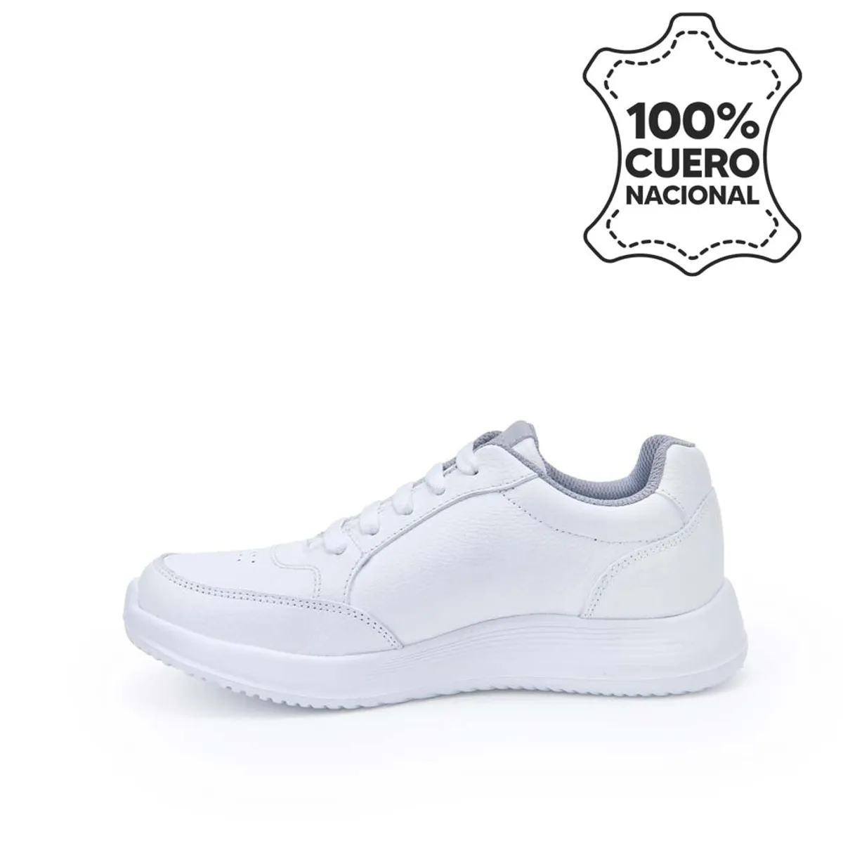 RABBIT - Zapatilla Escolar Casual ALEX-053 T Blanco Rabbit Cuero