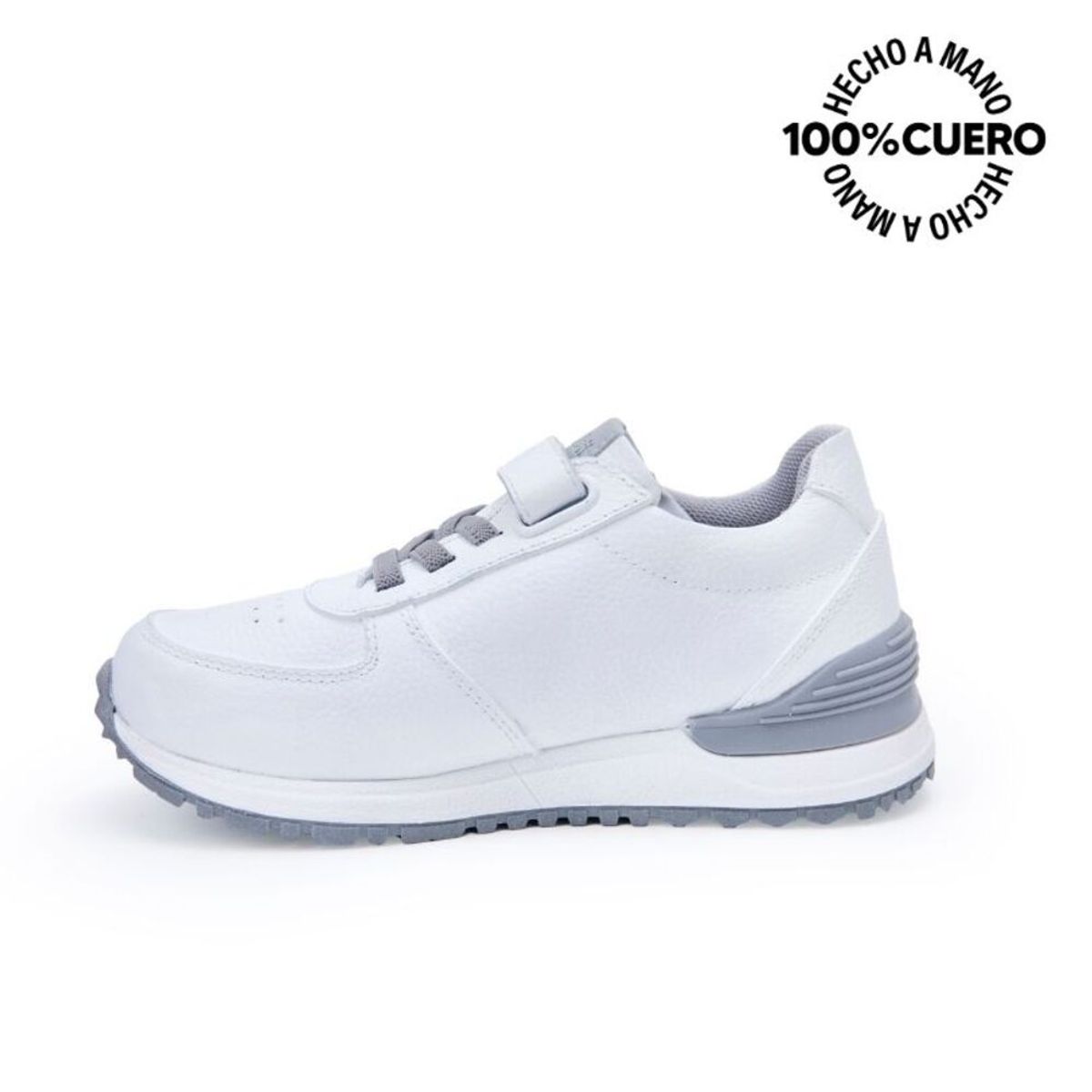 RABBIT - Zapatilla Escolar ANDREI-025 K Blanco Rabbit Cuero