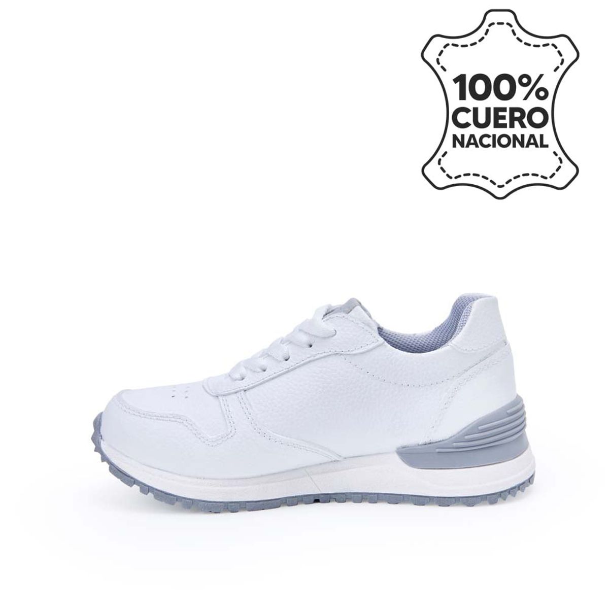 RABBIT - Zapatilla Escolar Unisex Casual ANDREI-027 K Blanco Rabbit Cuero