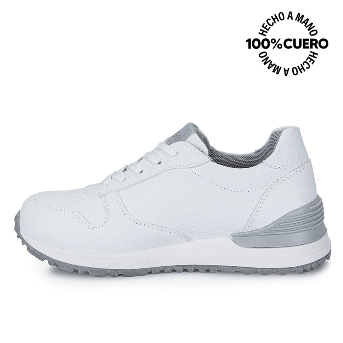 RABBIT - Zapatilla Escolar Unisex Casual ANDREI-027 K Blanco Rabbit Cuero