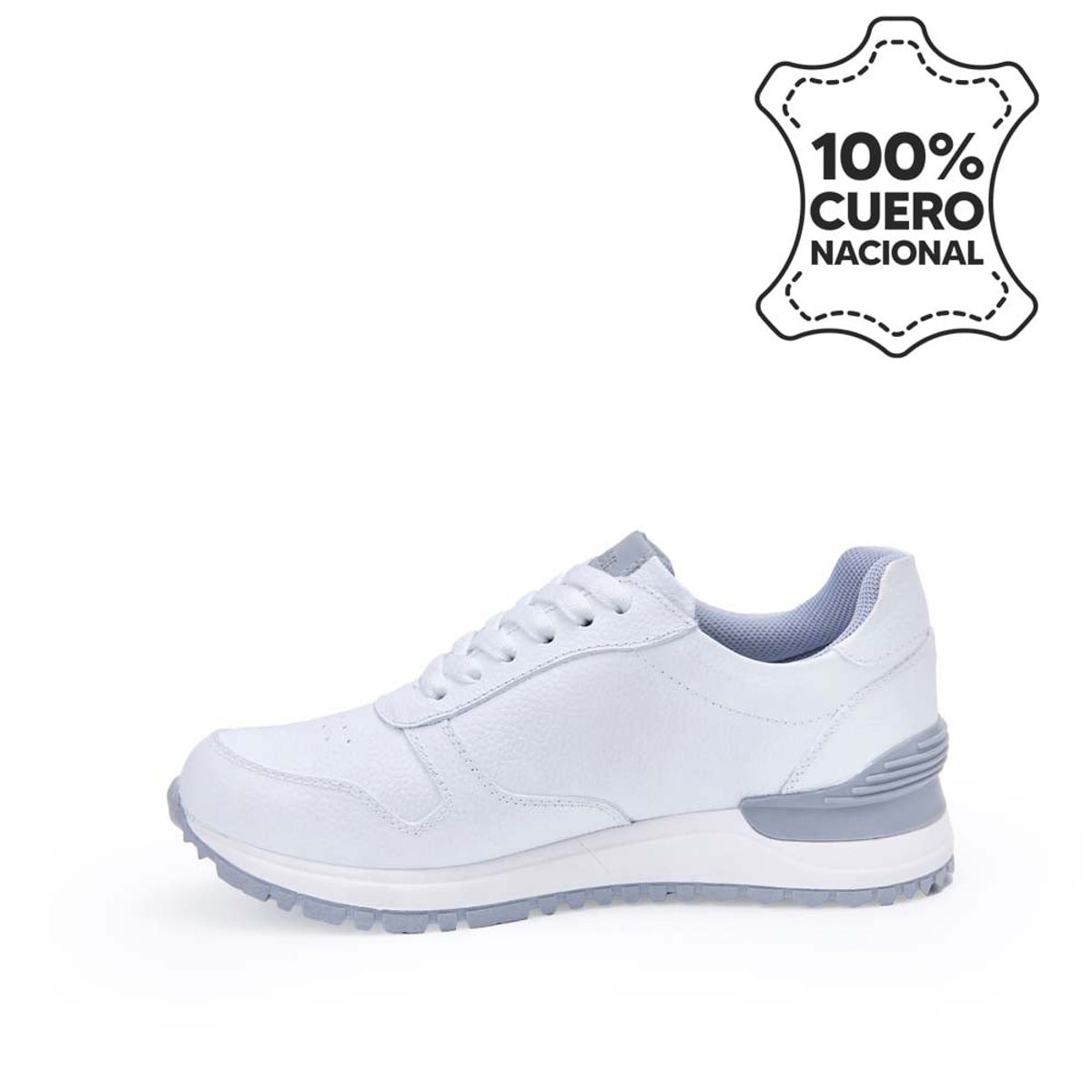 RABBIT - Zapatilla Escolar Unisex Casual ANDREI-027 T Blanco Rabbit Cuero