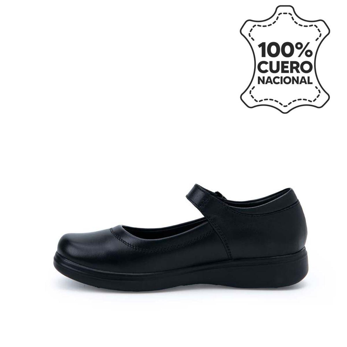 RABBIT - Zapato Escolar Ballerina Casual MANA-057 Negro Rabbit Cuero