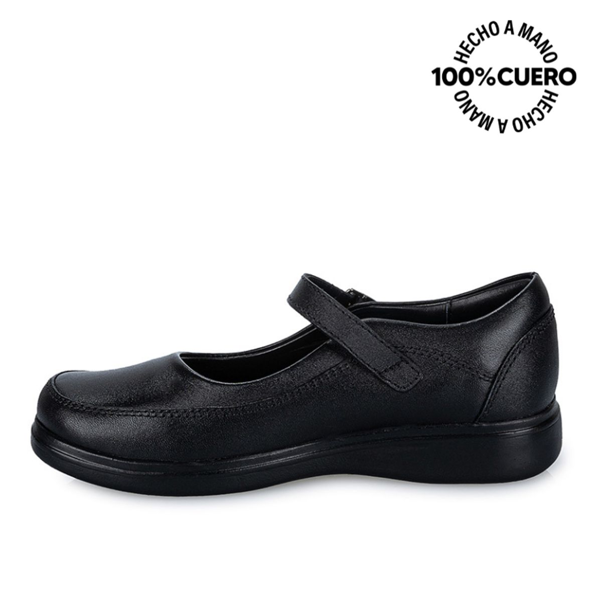 RABBIT - Zapato Escolar Ballerina Casual MANA-057 Negro Rabbit Cuero