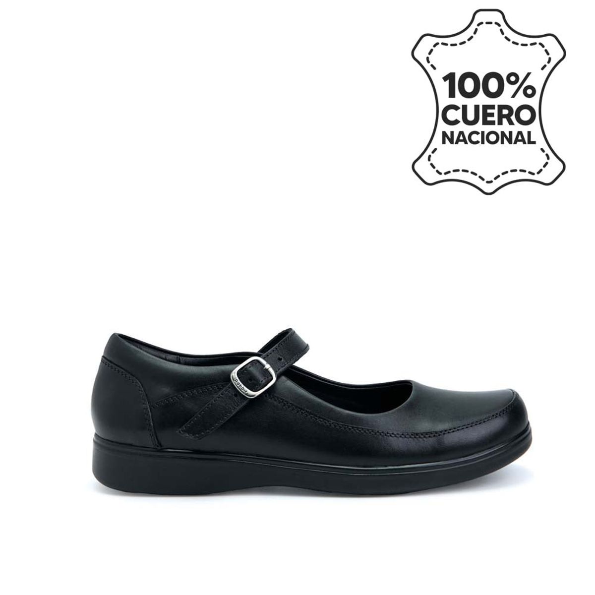 RABBIT - Zapato Escolar Ballerina Casual MANA-057 Negro Rabbit Cuero