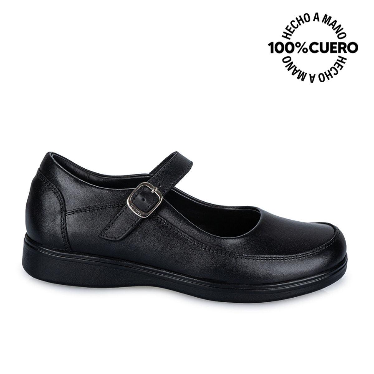 RABBIT - Zapato Escolar Ballerina Casual MANA-058 Negro Rabbit Cuero