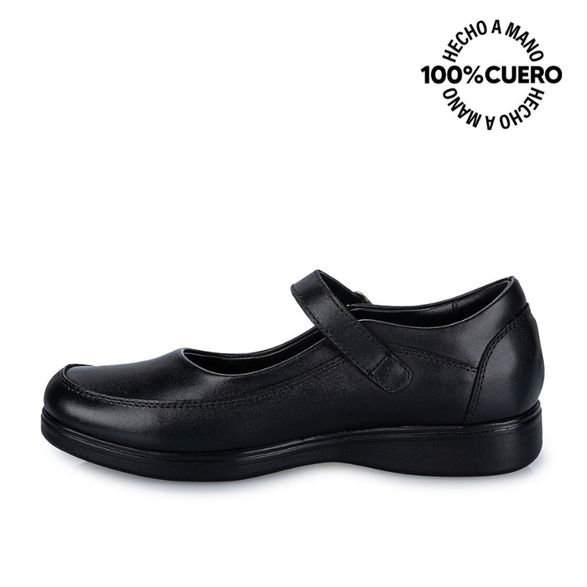 RABBIT - Zapato Escolar Ballerina Casual MANA-058 Negro Rabbit Cuero