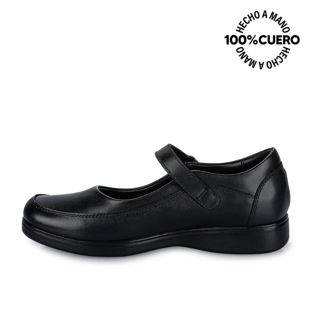 RABBIT - Zapato Escolar Ballerina Casual MANA-058 Negro Rabbit Cuero