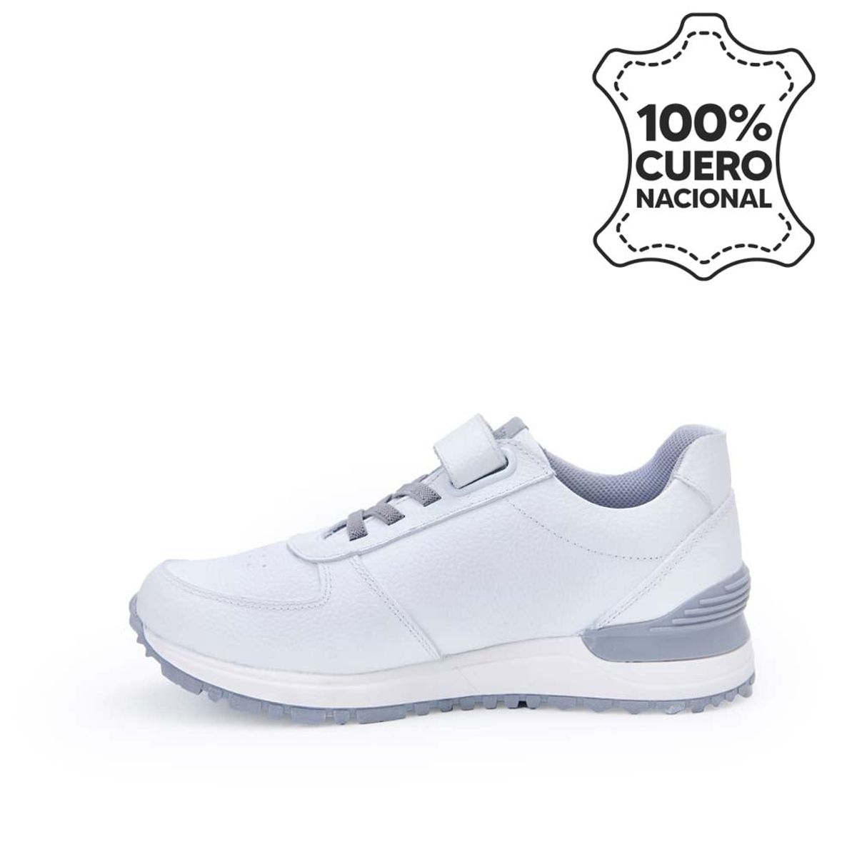 RABBIT - Zapatilla Escolar Unisex Casual ANDREI-025 I Blanco Rabbit Cuero