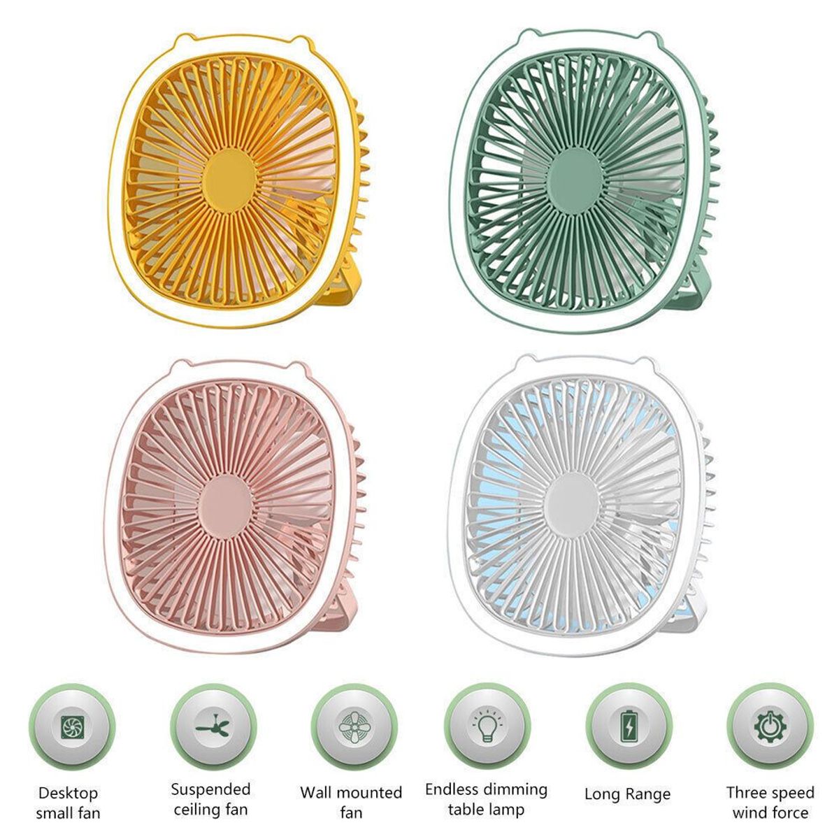 GENERICO - Lámpara de mesa y ventilador