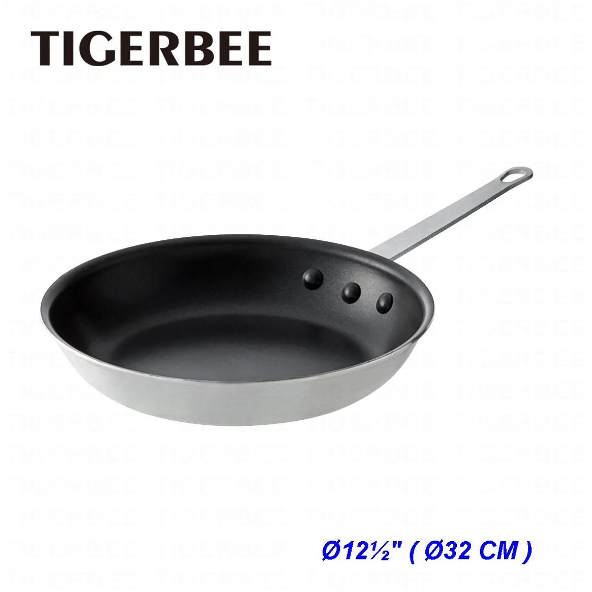 TIGERBEE - SARTEN ANTIADHERENTE DE ALUMINIO DE 32 cm CON MANGO DE SILICONA