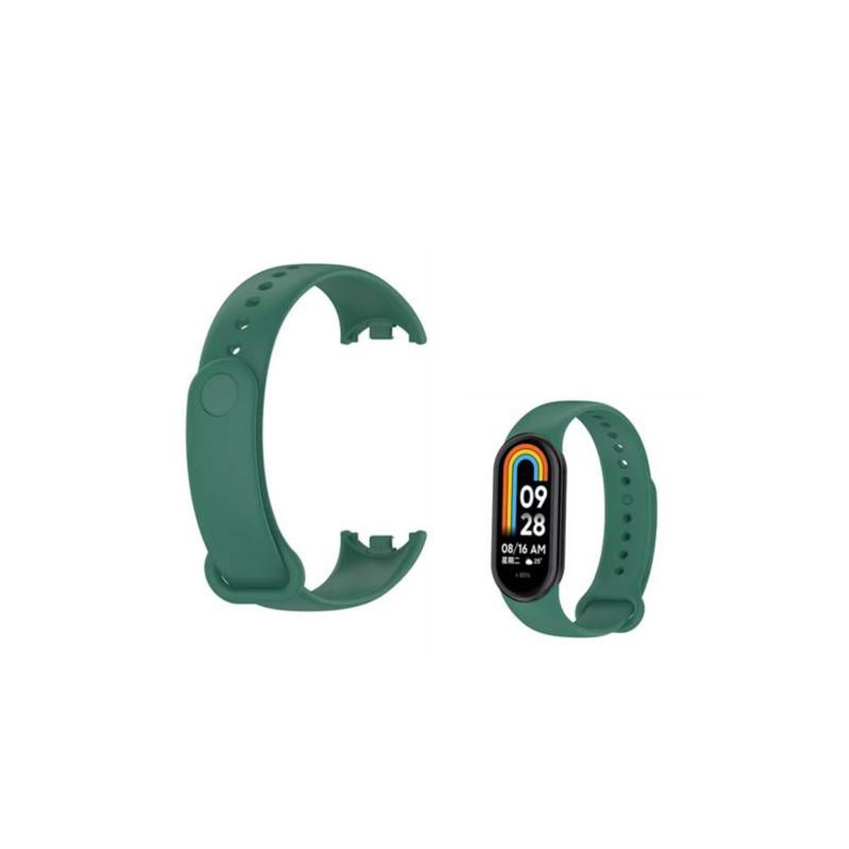 GENERICO - Correa de Silicona para Xiaomi Mi Band 8 Verde