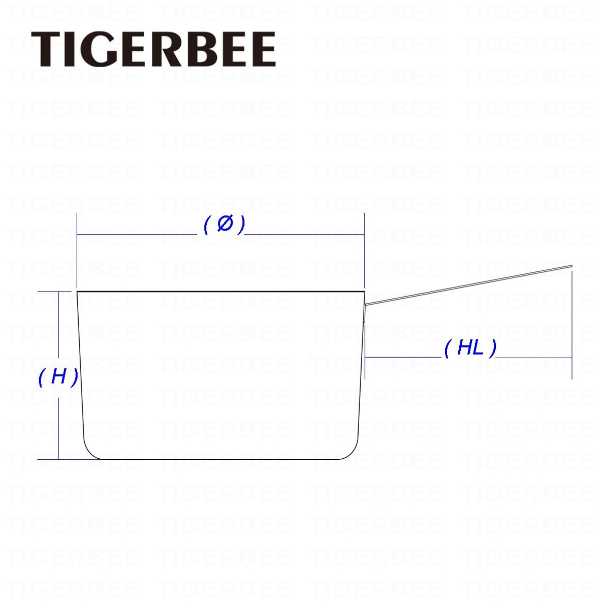 TIGERBEE - CACEROLA DE ALUMINIO DE 24 CM CON TAPA Y MANGO DE SILICONA