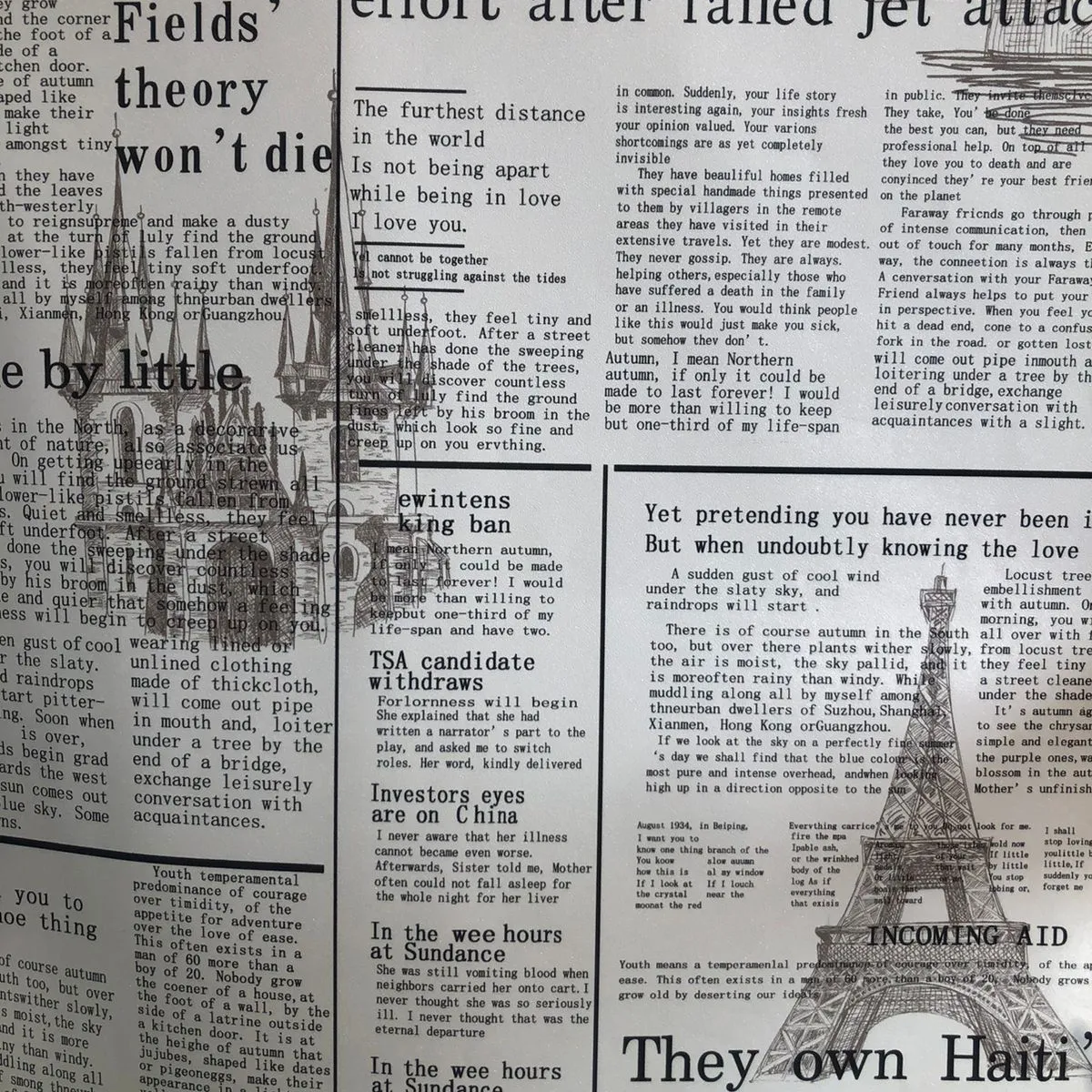 GENERICO - PAPEL TAPIZ PERIODICO 0.53 X 10 M PARA PARED