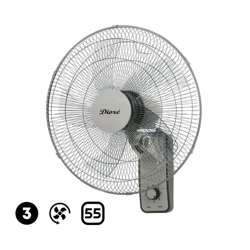 DIORE - Ventilador de pared Dioré MWF-1605_UNIDAD 3 velocidades 5 aspas 50 W