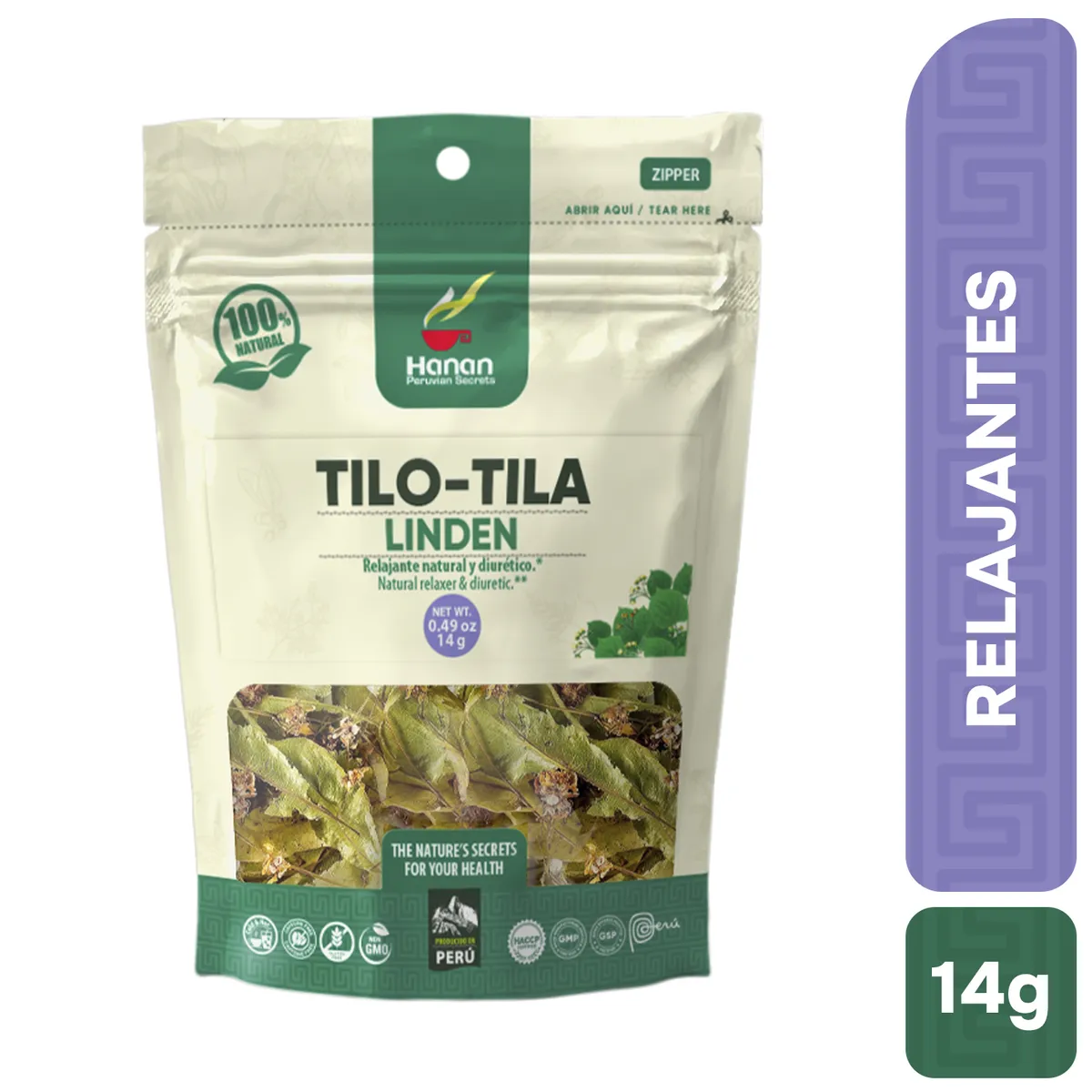 HANAN PERUVIAN SECRETS - Tilo Infusión Hanan Tripack 14g