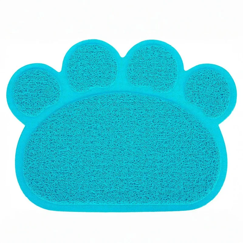 CAT OH - Salida de Arenero con Forma de Huella 30×40 - CELESTE