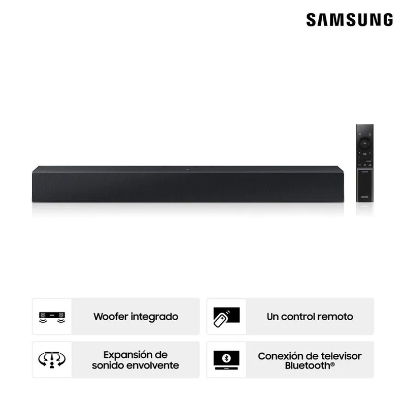 SAMSUNG - SOUNDBAR BLUETOOTH SAMSUNG 2.0 CH HW-C400 - NEGRO