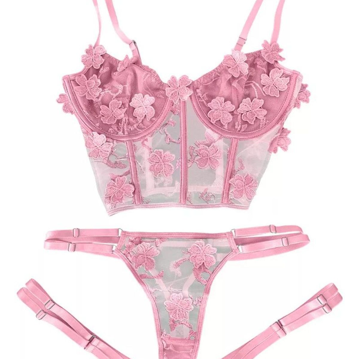 GENERICO - conjunto de lencería para mujer set de 3 piezas