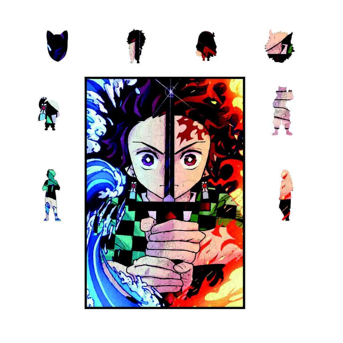 GENERICO - Rompecabezas Del Anime Tanjiro Kamado De 200 Piezas Diferentes