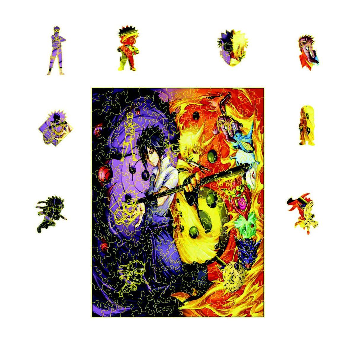 GENERICO - Rompecabezas Del Anime Sasuke De 200 Piezas Diferentes