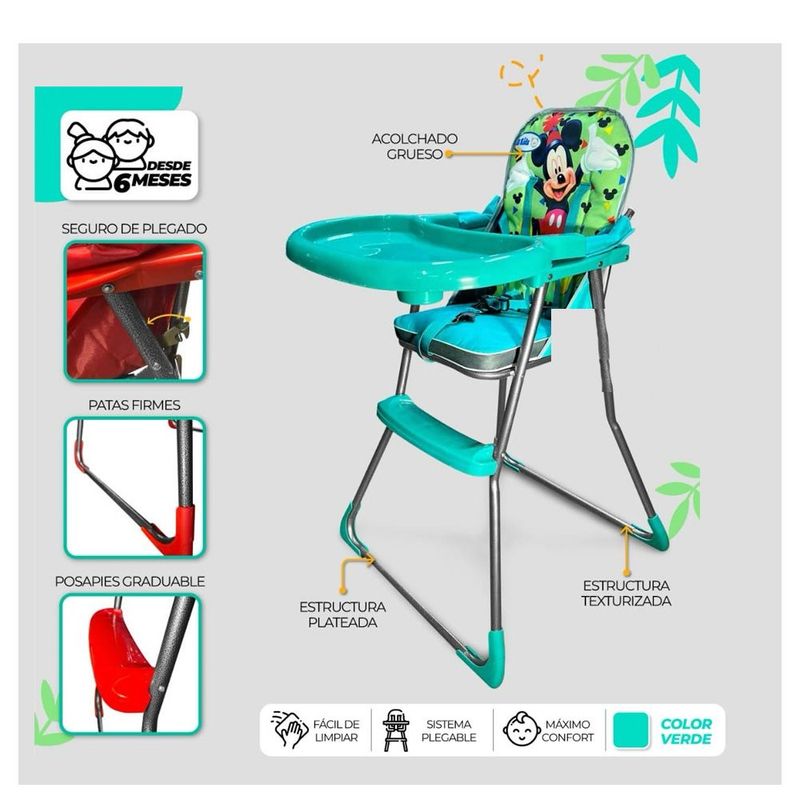 GENERICO - Silla Comedor para Bebes Economico Plegable