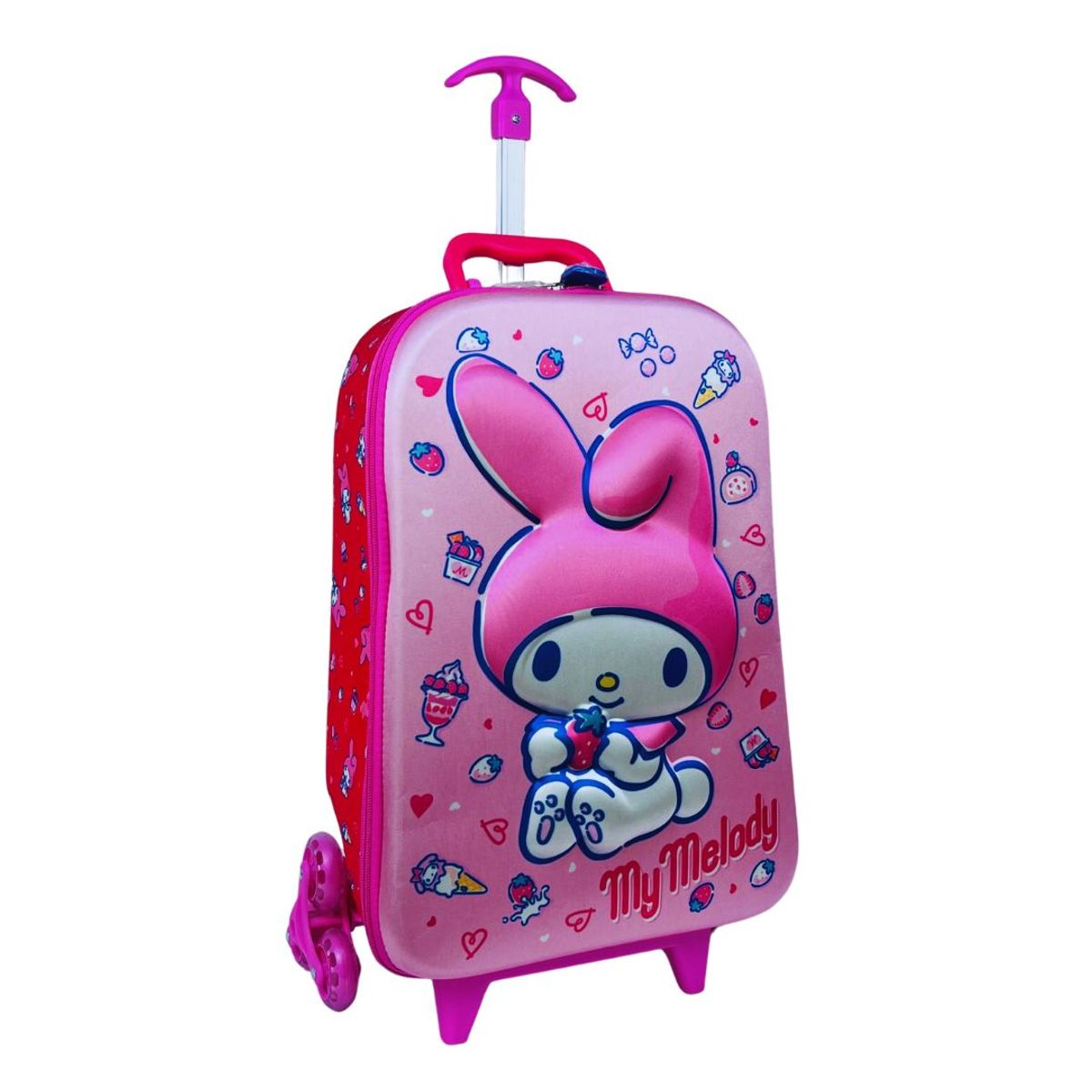 SCOOL - MOCHILA MALETA ESCALADORA CON 6 RUEDAS MY MELODY ROSADO