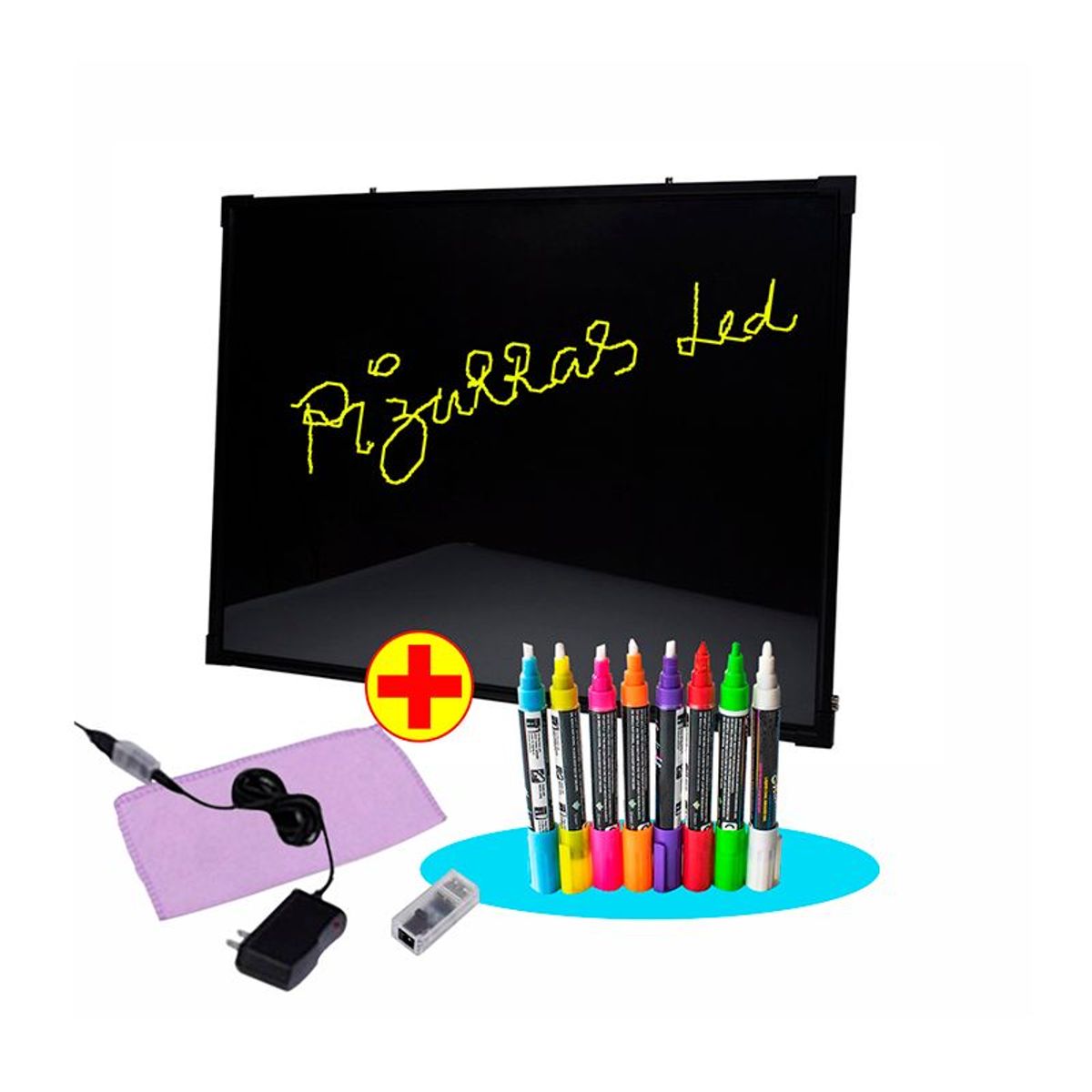 GENERICO - Pizarra led tamaño 60 x 40