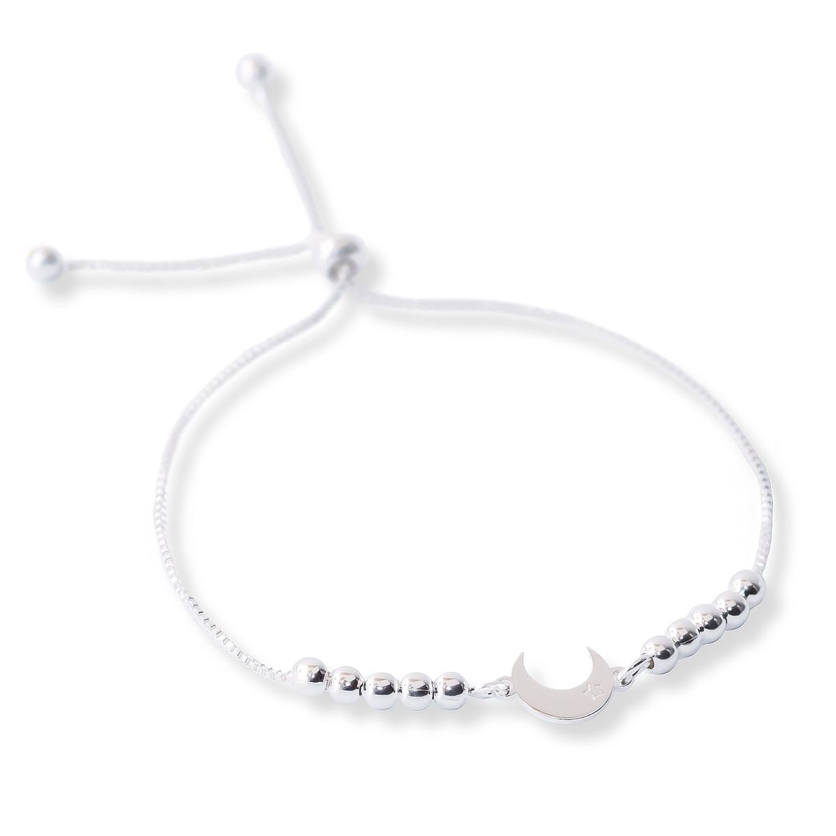 AMBAR JOYERIA - Pulsera de Plata 925 Luna Regulable Silver