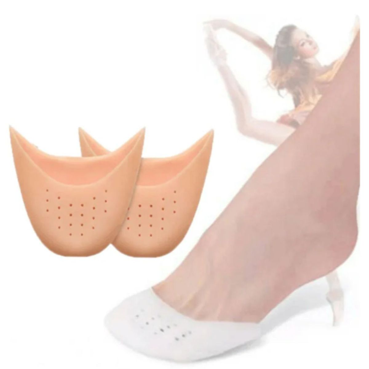 GENERICO - Funda protector pies puntero de gel silicona prevenir ampollas callos