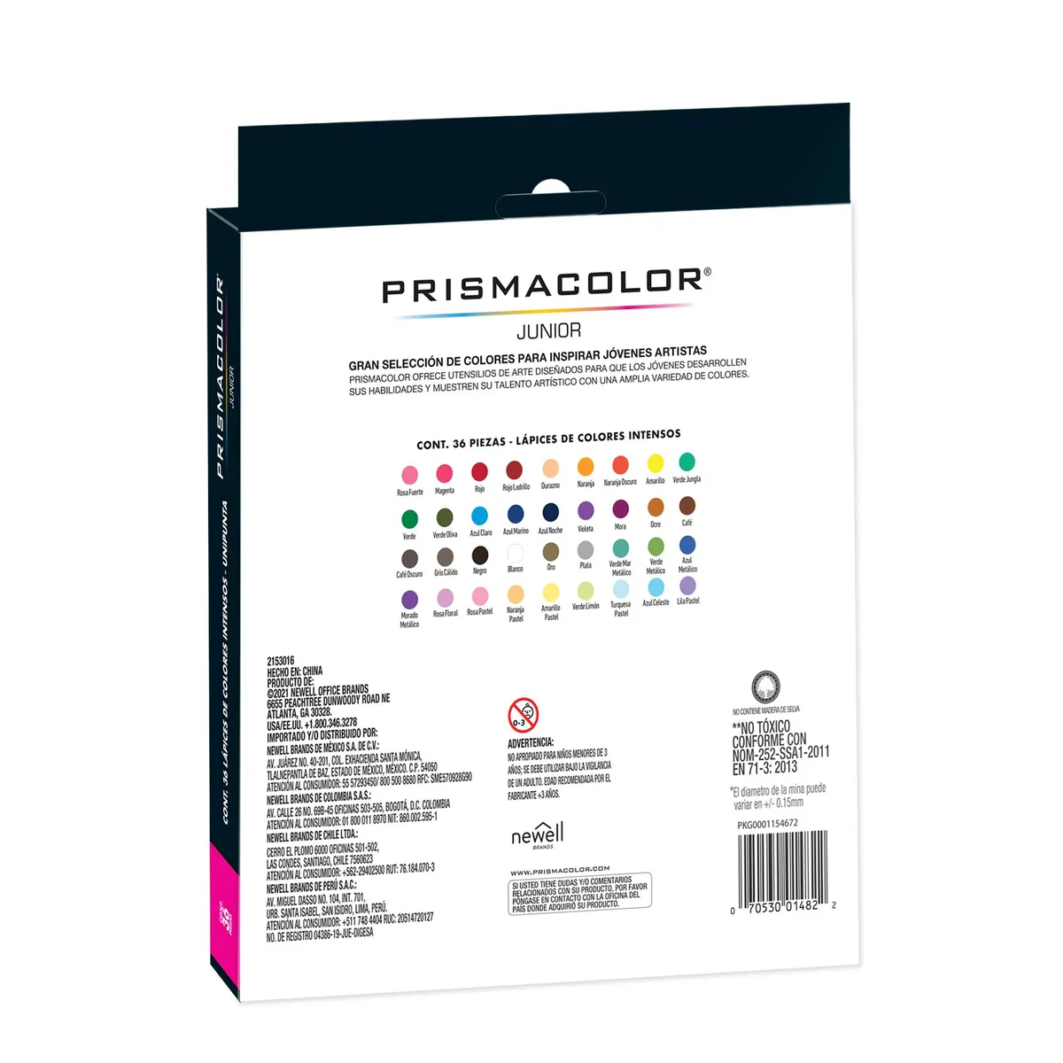 PRISMACOLOR - Colores Prismacolor Junior 36Ct Pastel y Metálicos