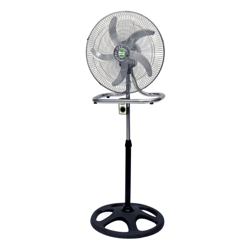 BOSSKO - VENTILADOR BOSSKO BK-8219VI DE 5 ASPAS- MOTOR 200w – PLATEADO