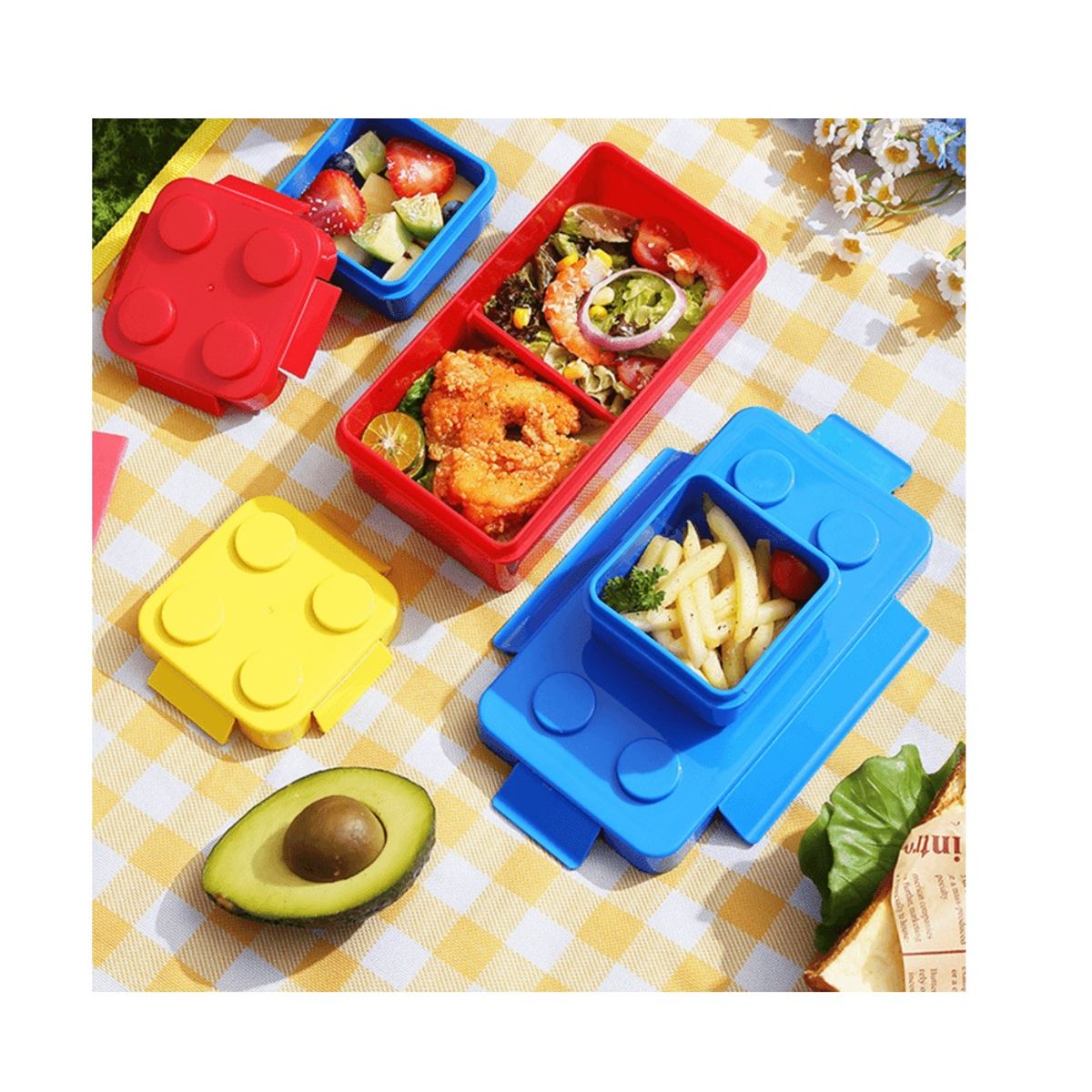 GENERICO - Kit de 3 tapers Lonchera Escolar