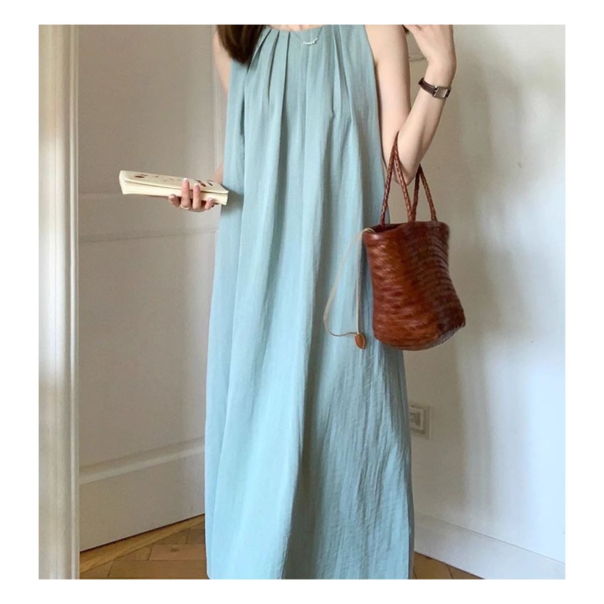 42AROZINA - Vestido largo casual de verano para mujer sin mangas