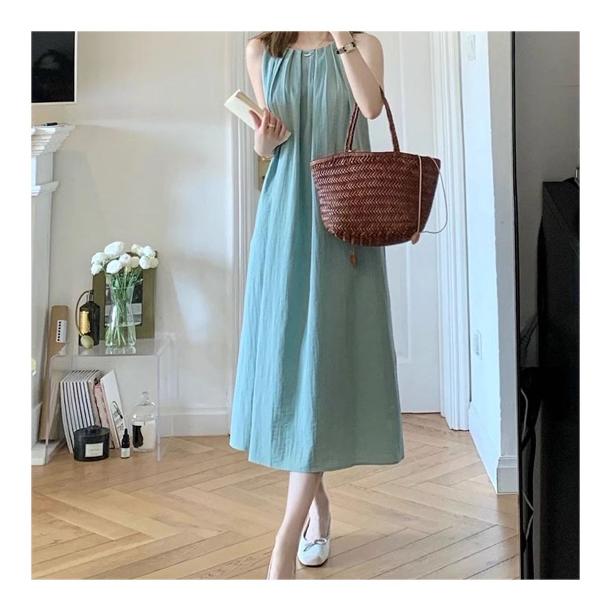 42AROZINA - Vestido largo casual de verano para mujer sin mangas