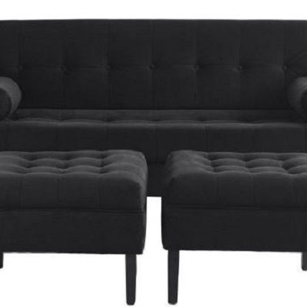 MOBILIARI - MOBILIARI SALA 2 + 2 PUFF MAZE - NEGRO