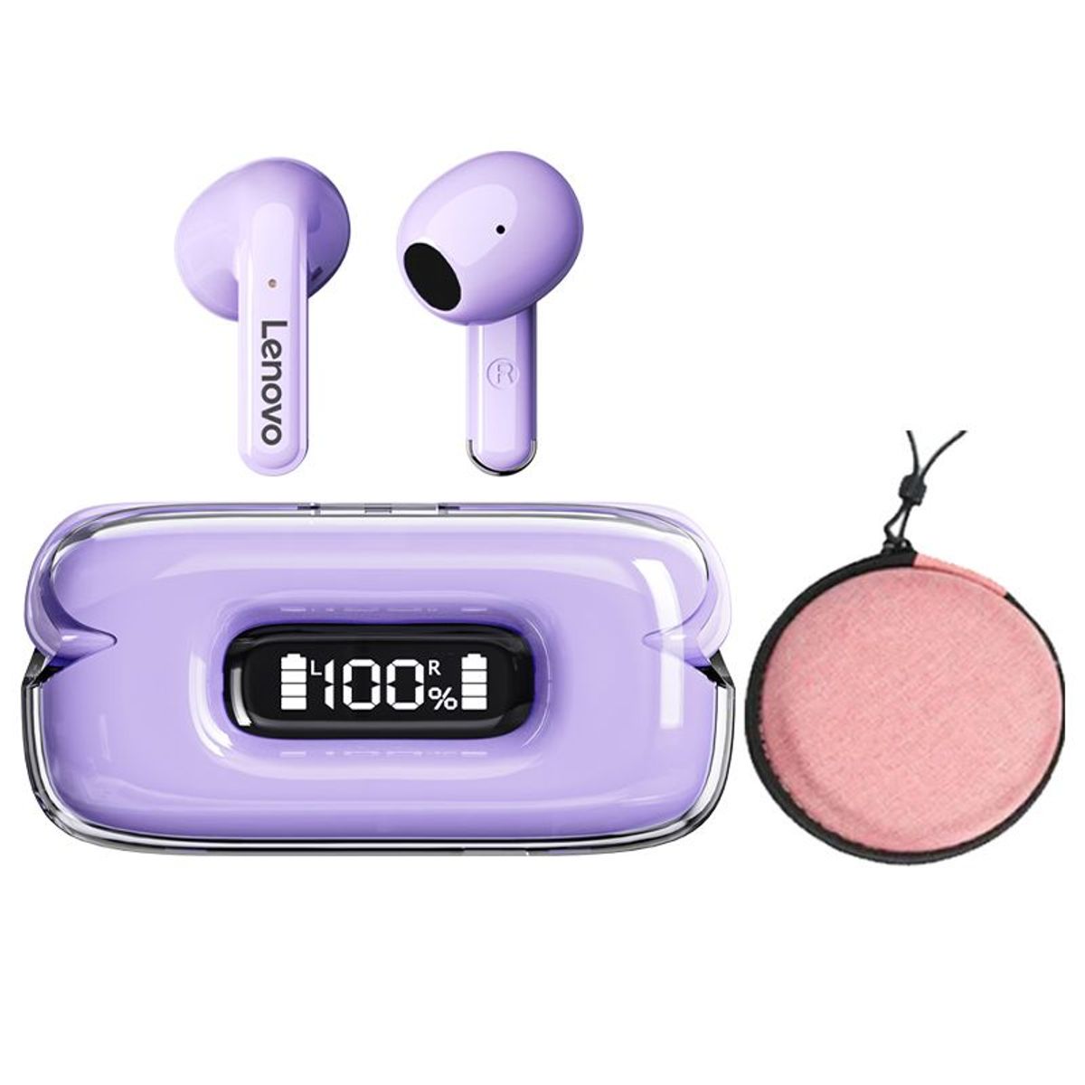 LENOVO - Lenovo X15 II De Audífonos-Morado y Bolsa de almacenamiento-Rosa