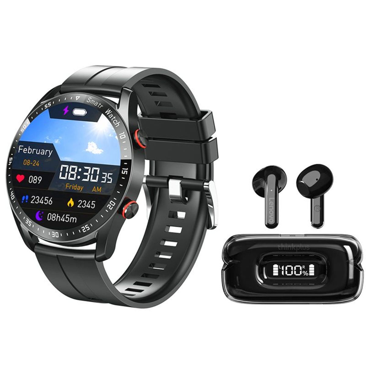 LENOVO - Lenovo X15 II De Audífonos tws-Negro y Toumi Watch GT-X-Negro
