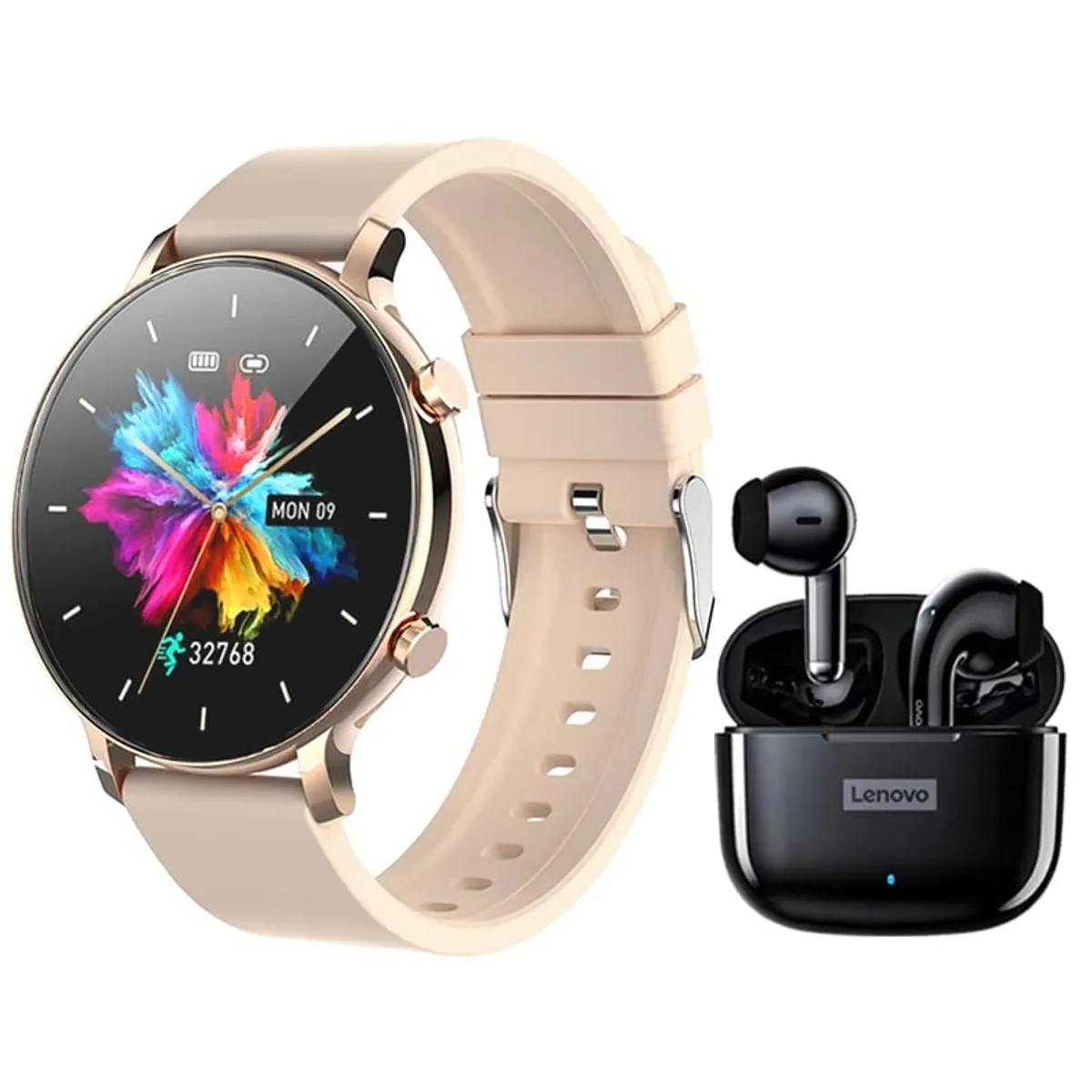 LENOVO - Lenovo LP40 Pro De Audífonos y Toumi Fit 3 Pro-G Reloj inteligente
