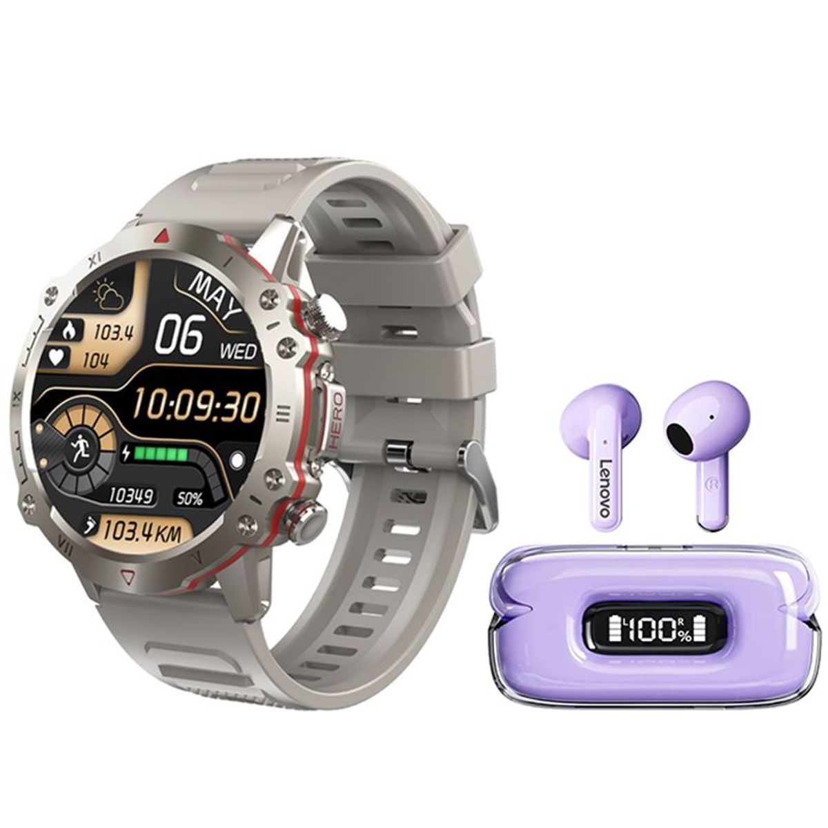 LENOVO - Lenovo X15 II De Audífonos tws-Morado y Toumi Watch GT-D-Dorado