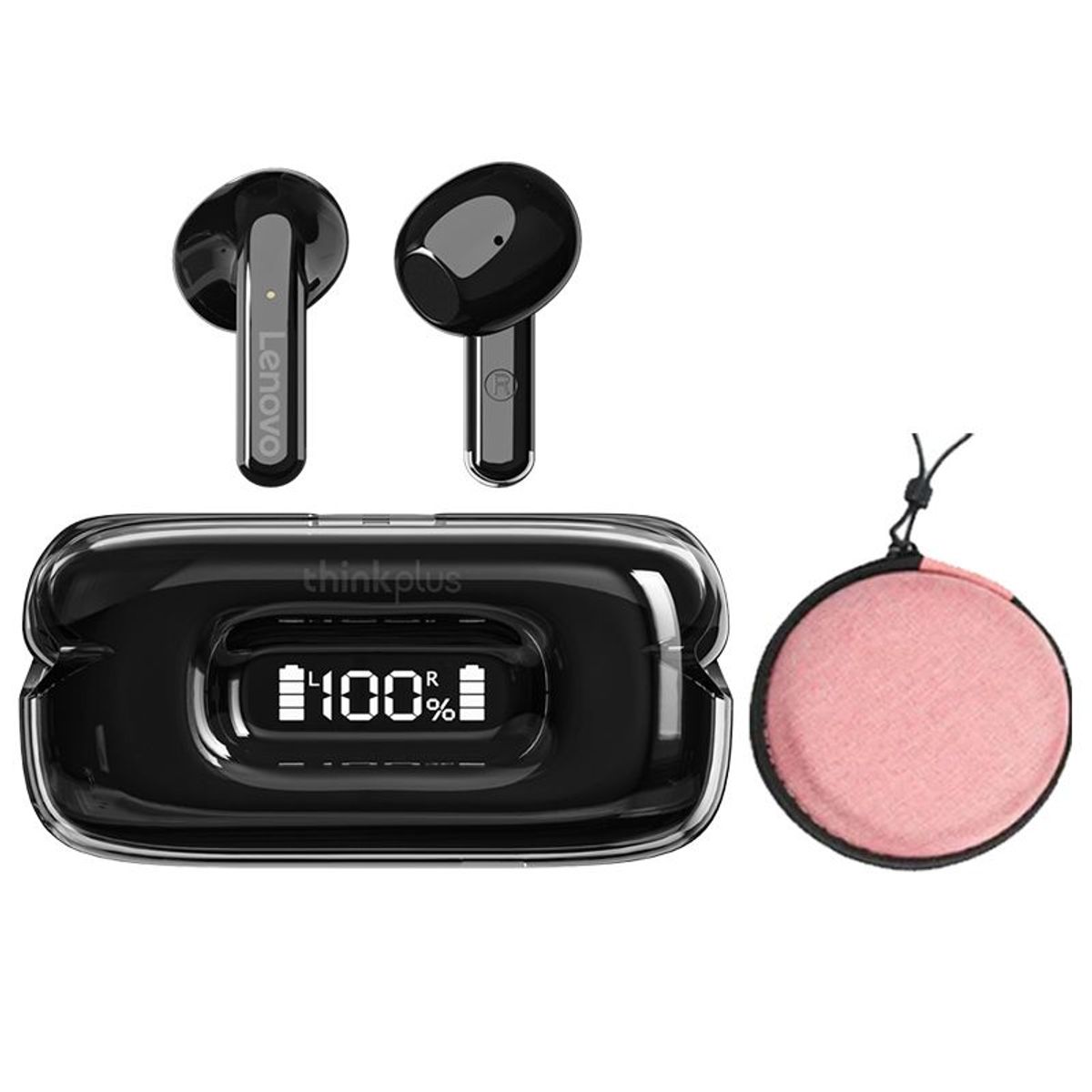 LENOVO - Lenovo X15 II De Audífonos-Negro y Bolsa de almacenamiento-Rosa