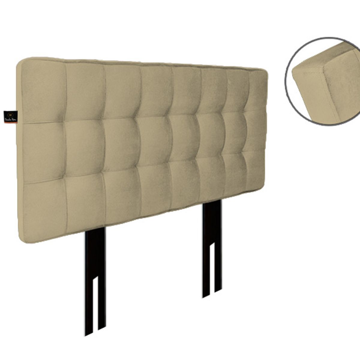 BARAKA HOME - Cabecera Maltes Patas Desmontables 1.5 plz - Beige Oscuro