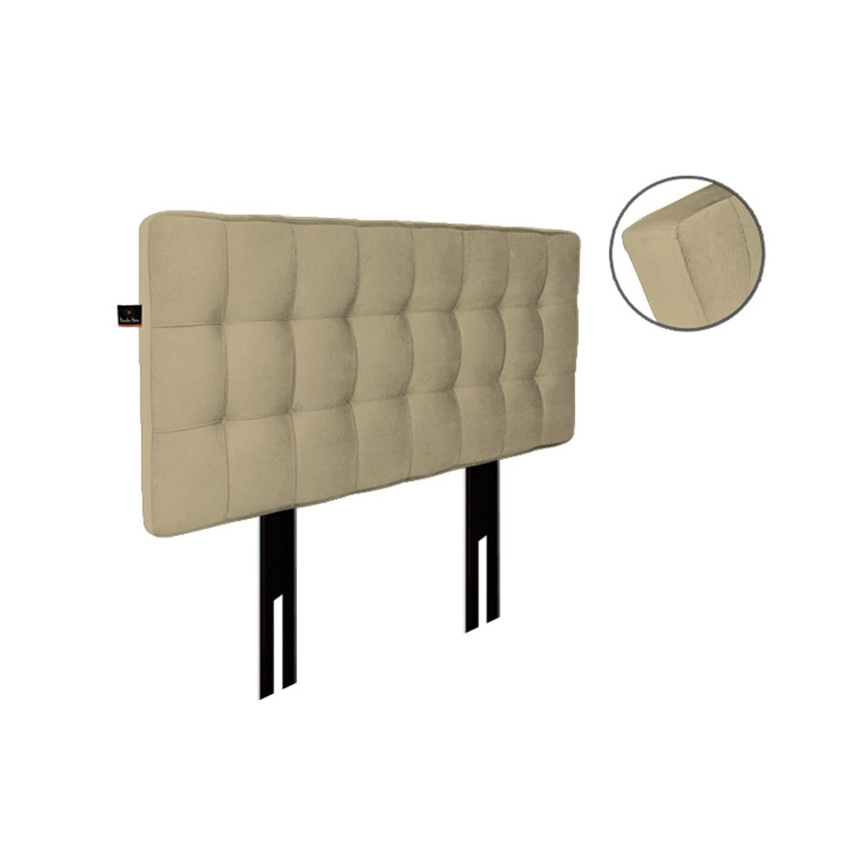 BARAKA HOME - Cabecera Maltes Patas Desmontables 1.5 plz - Beige Oscuro